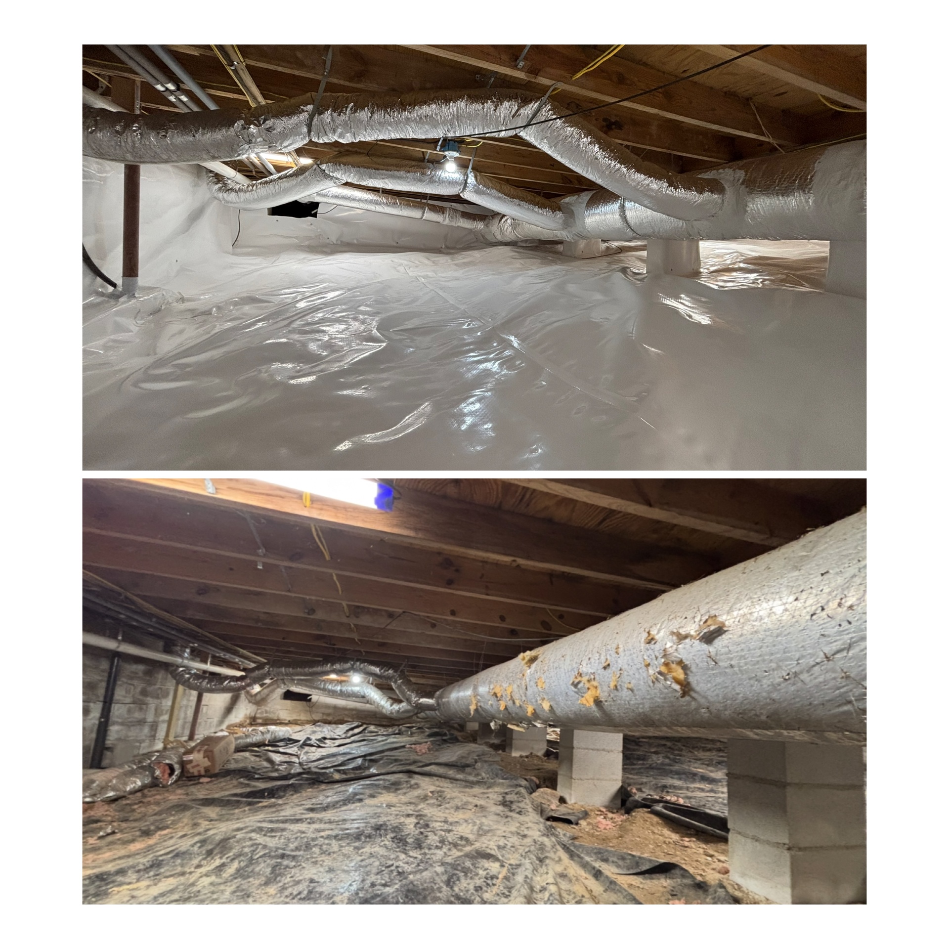 Before and after: Full Crawlspace Encapsulation